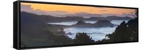 Idyllic Northland Coastline Illuminated at Sunset, Northland, North Island, New Zealand, Pacific-Doug Pearson-Framed Stretched Canvas