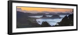 Idyllic Northland Coastline Illuminated at Sunset, Northland, North Island, New Zealand, Pacific-Doug Pearson-Framed Premium Photographic Print