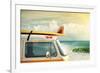 Idyllic Surfing Way of Life with a Van and Long Board near the Sea-Carlos Caetano-Framed Photographic Print