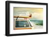 Idyllic Surfing Way of Life with a Van and Long Board near the Sea-Carlos Caetano-Framed Photographic Print