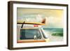 Idyllic Surfing Way of Life with a Van and Long Board near the Sea-Carlos Caetano-Framed Photographic Print