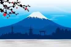 Mountain Fuji Japan Sakura View Landscape Travel Place Vector-Ienjoyeverytime-Stretched Canvas