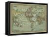 If a Man Would Move the World (Socrates) - 1913, World Map-null-Framed Stretched Canvas