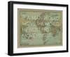 If a Man Would Move the World (Socrates) - 1913, World Map-null-Framed Giclee Print