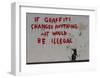 If Graffiti changed anything-Banksy-Framed Giclee Print