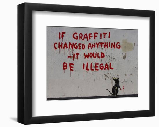 If Graffiti changed anything-Banksy-Framed Giclee Print