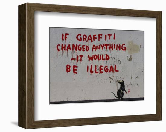 If Graffiti changed anything-Banksy-Framed Giclee Print