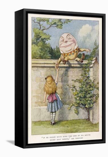 If He Smiled Much More the Ends of His Mouth Might Meet Behind-John Tenniel-Framed Stretched Canvas