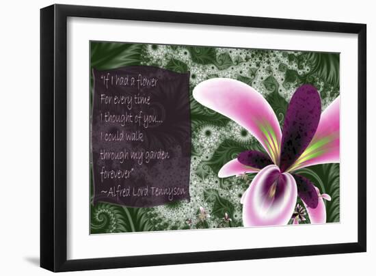 If I Had A Flower-Fractalicious-Framed Giclee Print