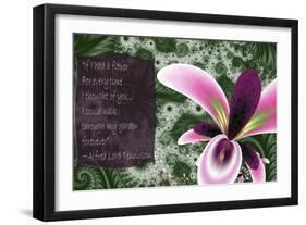 If I Had A Flower-Fractalicious-Framed Giclee Print