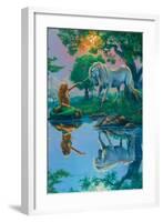 If I Were a Mermaid and You Were a Unicorn-Jim Warren-Framed Premium Giclee Print