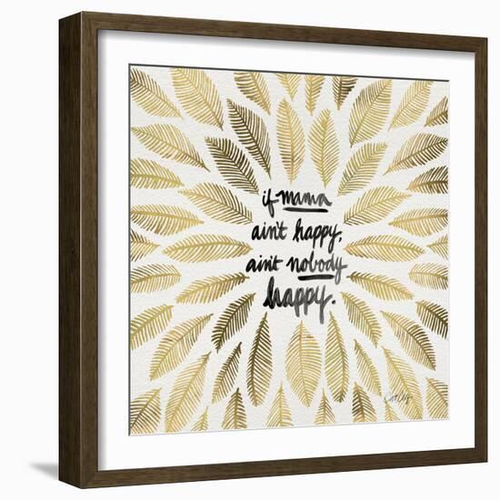 If Mama Aint Happy - Gold and Black – Coquillette-Cat Coquillette-Framed Giclee Print