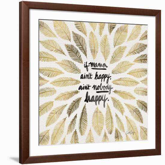 If Mama Aint Happy - Gold and Black – Coquillette-Cat Coquillette-Framed Giclee Print