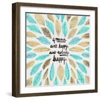 If Mama Aint Happy - Turquoise and Gold – Coquillette-Cat Coquillette-Framed Giclee Print