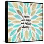 If Mama Aint Happy - Turquoise and Gold – Coquillette-Cat Coquillette-Framed Stretched Canvas