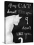 If My Cat Doesn't Like You-Tina Lavoie-Stretched Canvas