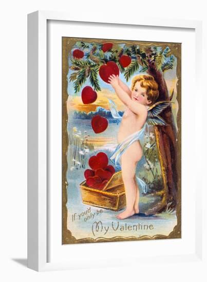 If You'D Only Be My Valentine, American Valentine Card, 1910-null-Framed Giclee Print