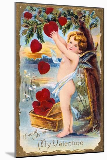 If You'D Only Be My Valentine, American Valentine Card, 1910-null-Mounted Giclee Print