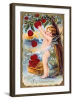 If You'D Only Be My Valentine, American Valentine Card, 1910-null-Framed Giclee Print