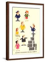 If You Have a Good Idea Share it by Putting it to the Secretary of Your Local JP Committee-Burrell-Framed Art Print