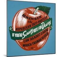 If You're Screwy Vote for Dewey Postcard-David J. Frent-Mounted Photographic Print