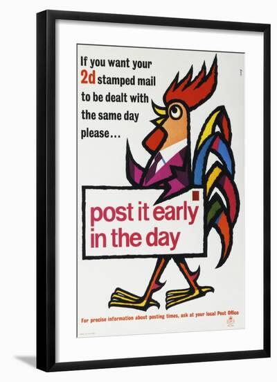 If You Want Your 2D Stamped Mail to Be Dealt with the Same Day Please...Post it Early in the Day-Stirling Craig-Framed Art Print