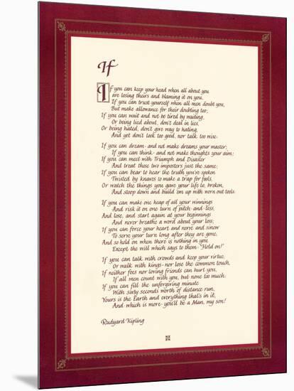 If-Rudyard Kipling-Mounted Art Print