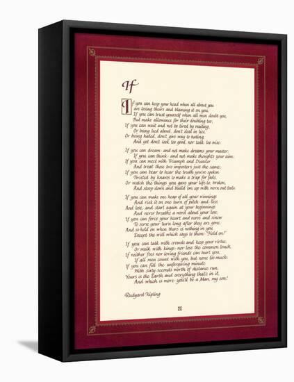 If-Rudyard Kipling-Framed Stretched Canvas