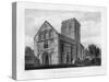 Iffley Church from the South-West, Oxfordford, 1834-John Le Keux-Stretched Canvas