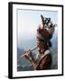 Ifugao Person Playing a Pipe, Northern Area, Island of Luzon, Philippines, Southeast Asia-Bruno Barbier-Framed Photographic Print