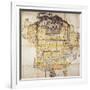 Iga Ueno Castle, Plan from Holi Period, 1704-1710, Japan-null-Framed Giclee Print