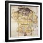 Iga Ueno Castle, Plan from Holi Period, 1704-1710, Japan-null-Framed Giclee Print