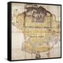 Iga Ueno Castle, Plan from Holi Period, 1704-1710, Japan-null-Framed Stretched Canvas