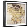 Iga Ueno Castle, Plan from Holi Period, 1704-1710, Japan-null-Framed Giclee Print