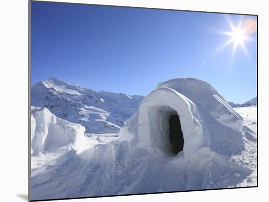 Igloo, Alps, Italy, Europe-Vincenzo Lombardo-Mounted Photographic Print