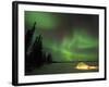 Igloo Lit Up at Night under Northern Lights Northwest Territories, Canada March 2007-Eric Baccega-Framed Photographic Print