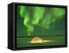 Igloo under Northern Lights, Northwest Territories, Canada March 2007-Eric Baccega-Framed Stretched Canvas