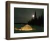 Igloo with Lights at Night by Moonlight, Northwest Territories, Canada March 2007-Eric Baccega-Framed Photographic Print