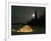 Igloo with Lights at Night by Moonlight, Northwest Territories, Canada March 2007-Eric Baccega-Framed Photographic Print