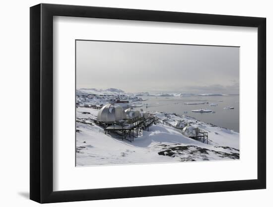 Igloos Outside the Arctic Hotel in Ilulissat, Greenland, Denmark, Polar Regions-Sergio Pitamitz-Framed Photographic Print