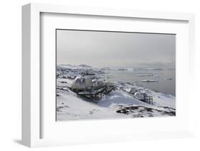 Igloos Outside the Arctic Hotel in Ilulissat, Greenland, Denmark, Polar Regions-Sergio Pitamitz-Framed Photographic Print