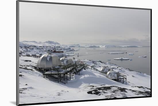 Igloos Outside the Arctic Hotel in Ilulissat, Greenland, Denmark, Polar Regions-Sergio Pitamitz-Mounted Photographic Print