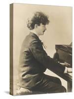 Ignacy Jan Paderewski Polish Pianist Composer and Statesman Playing a Grand Piano-null-Stretched Canvas