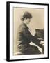 Ignacy Jan Paderewski Polish Pianist Composer and Statesman Playing a Grand Piano-null-Framed Photographic Print