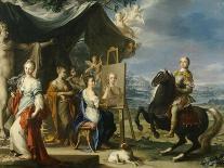 Equestrian Portrait of a Nobleman.. as Protector of the Arts, C1699-1748-Ignaz Stern-Framed Stretched Canvas