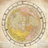 World Clock and Time Lines Indicating Path of Venus from 1874 to 1882, from Villa's Map of World-Ignazio Villa-Stretched Canvas