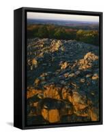 Igneous rock, Hughes Mountain Natural Area, Washington County, Missouri, USA-Charles Gurche-Framed Stretched Canvas