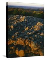 Igneous rock, Hughes Mountain Natural Area, Washington County, Missouri, USA-Charles Gurche-Stretched Canvas