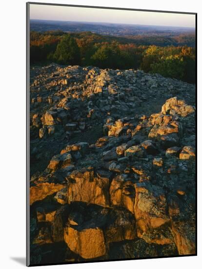 Igneous rock, Hughes Mountain Natural Area, Washington County, Missouri, USA-Charles Gurche-Mounted Photographic Print