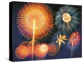 Ignited Fireworks-null-Stretched Canvas
